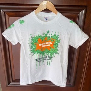(Kids) Vintage 1995 Universal Studios Nickelodeon Slime graphic Tee Shirt